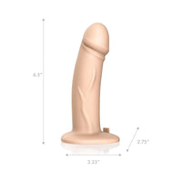 Pegasus 6.5 in. Realistic Peg Rechargeable Remote-Controlled Silicone Dildo & Adjustable Harness Set Beige