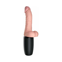 Pipedream King Cock Plus 6.5 in. Thrusting Cock With Balls Rechargeable Realistic Vibrator Beige