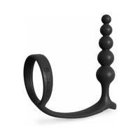 Pipedream Anal Fantasy Collection Silicone Ass-Gasm Cockring Anal Beads Black