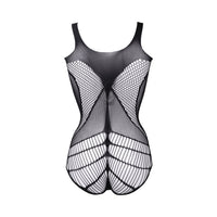 Contrast Net Teddy in Black
