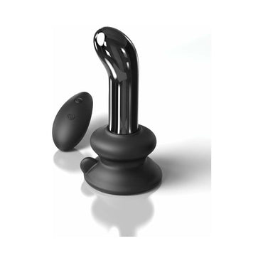 Pipedream Icicles No. 84 Rechargeable Remote-Controlled Vibrating Curved Glass Massager With Suction Cup Black