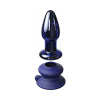 Pipedream Icicles No. 85 Rechargeable Remote-Controlled Vibrating Anal Plug With Suction Cup Blue