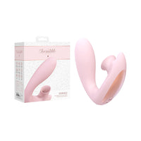 Shots Irresistible Desirable Rechargeable Silicone Soft Pressure Air Wave Dual Stimulator Pink