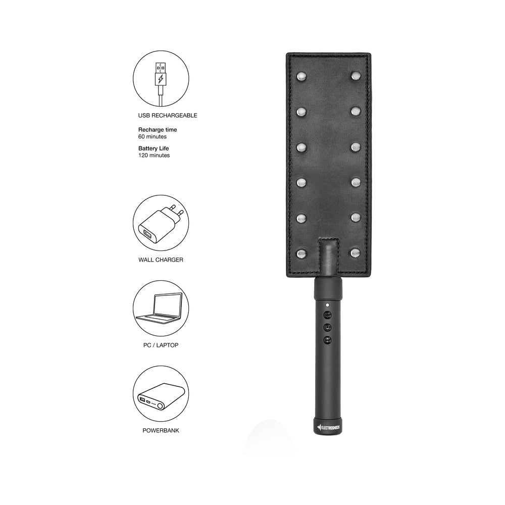 Shots ElectroShock Rechargeable E-Stimulation Paddle Black