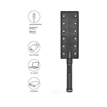 Shots ElectroShock Rechargeable E-Stimulation Paddle Black
