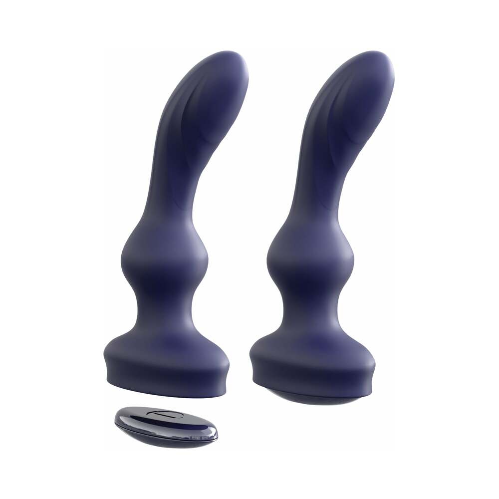 Pipedream 3Some Wall Banger P-Spot Rechargeable Remote-Controlled Vibrating Anal Massager With Suction Cup Blue