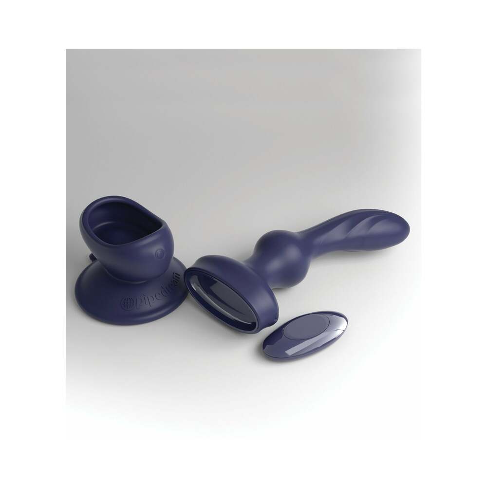 Pipedream 3Some Wall Banger P-Spot Rechargeable Remote-Controlled Vibrating Anal Massager With Suction Cup Blue