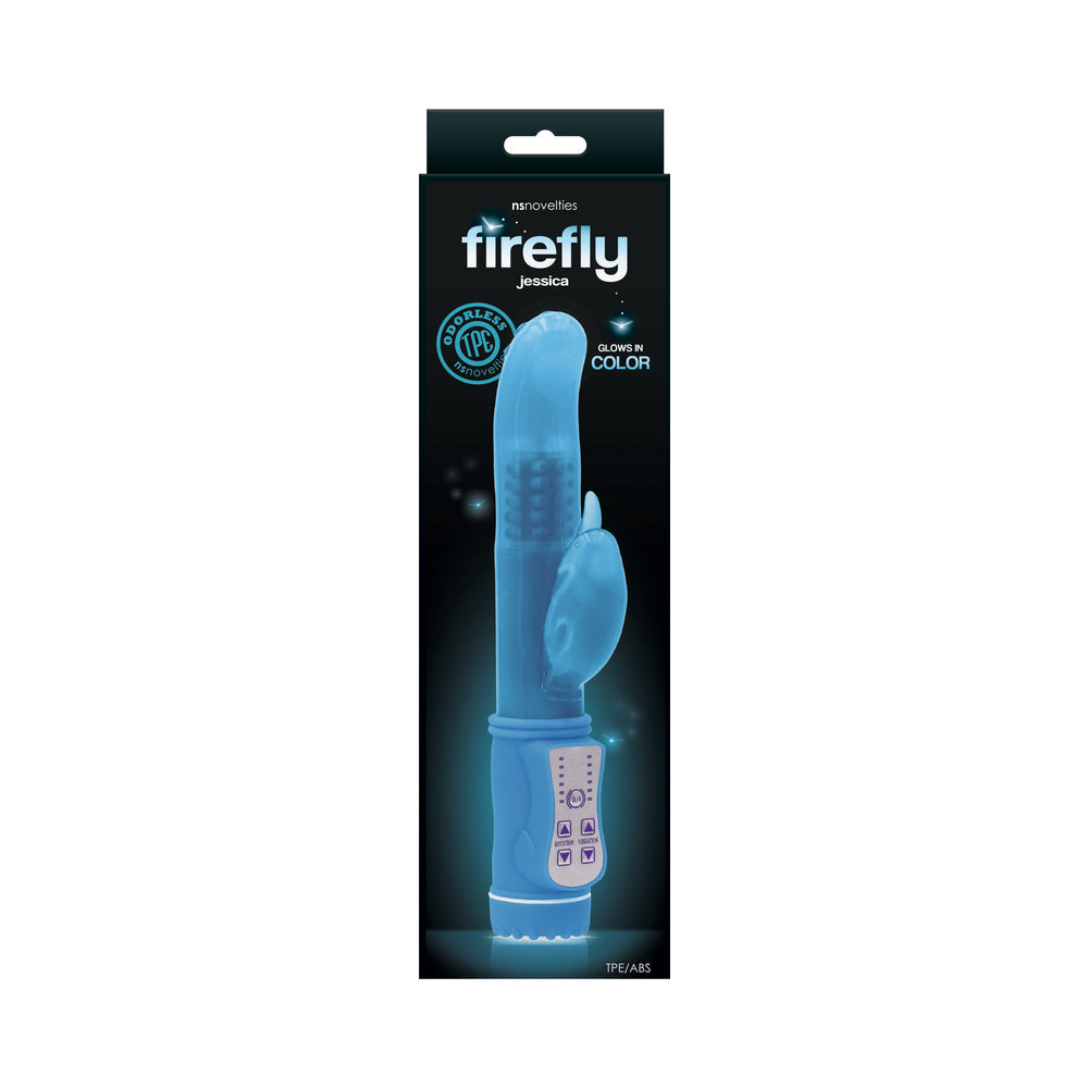 Firefly Jessica Rotating Dolphin Vibrator Blue