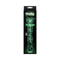 Firefly Heart A Glow Glass Dildo Clear