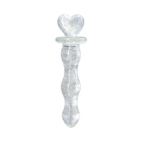 Firefly Heart A Glow Glass Dildo Clear