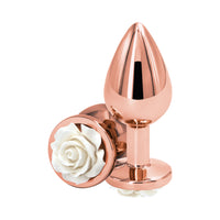 Rear Assets Rose Anal Plug Medium White