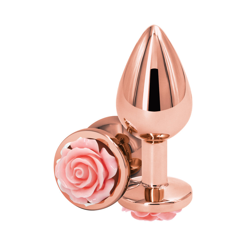 Rear Assets Rose Anal Plug Medium Pink