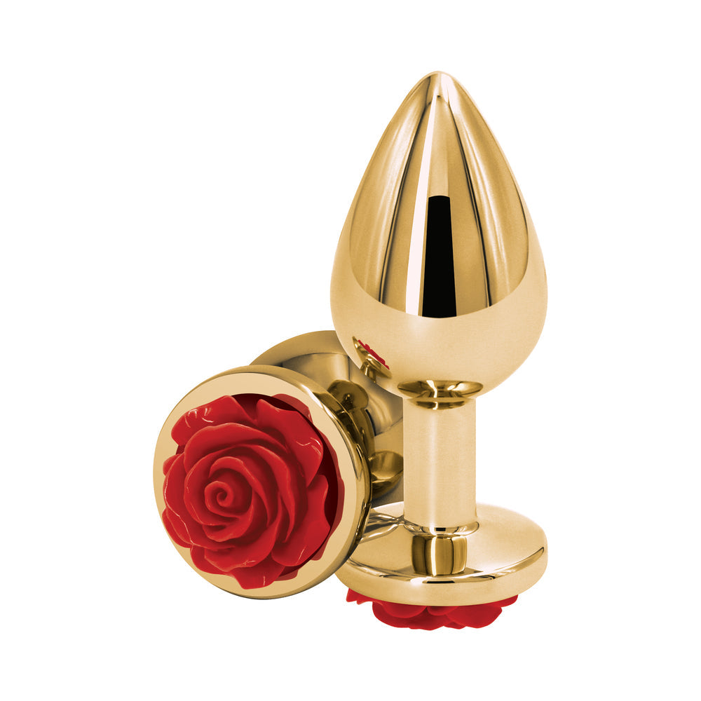 Rear Assets Rose Anal Plug Medium Red