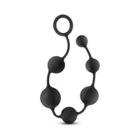 Blush Anal Adventures Platinum Silicone Large Anal Beads Black