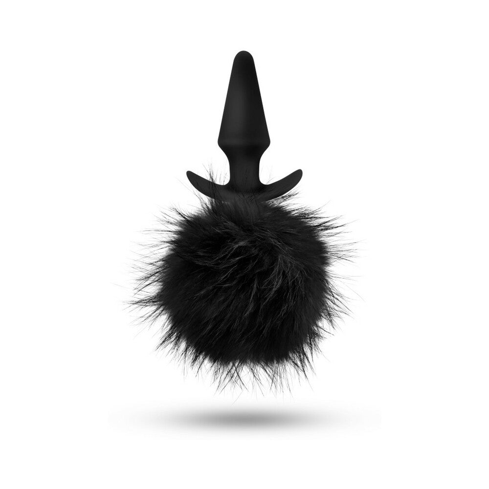 Blush Anal Adventures Platinum Silicone Rabbit Tail Plug Black