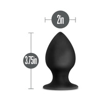 Blush Anal Adventures Platinum Silicone Anal Stout Plug Large Black