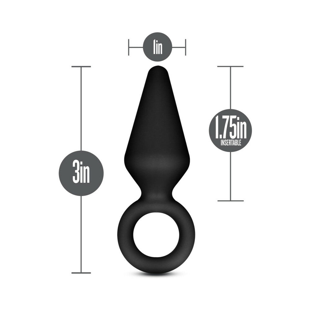 Blush Anal Adventures Platinum Silicone Loop Plug Small Black