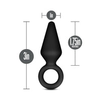 Blush Anal Adventures Platinum Silicone Loop Plug Small Black