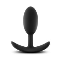 Blush Anal Adventures Platinum Silicone Weighted Vibra Slim Plug Medium Black