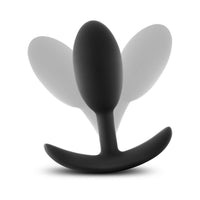 Blush Anal Adventures Platinum Silicone Weighted Vibra Slim Plug Medium Black