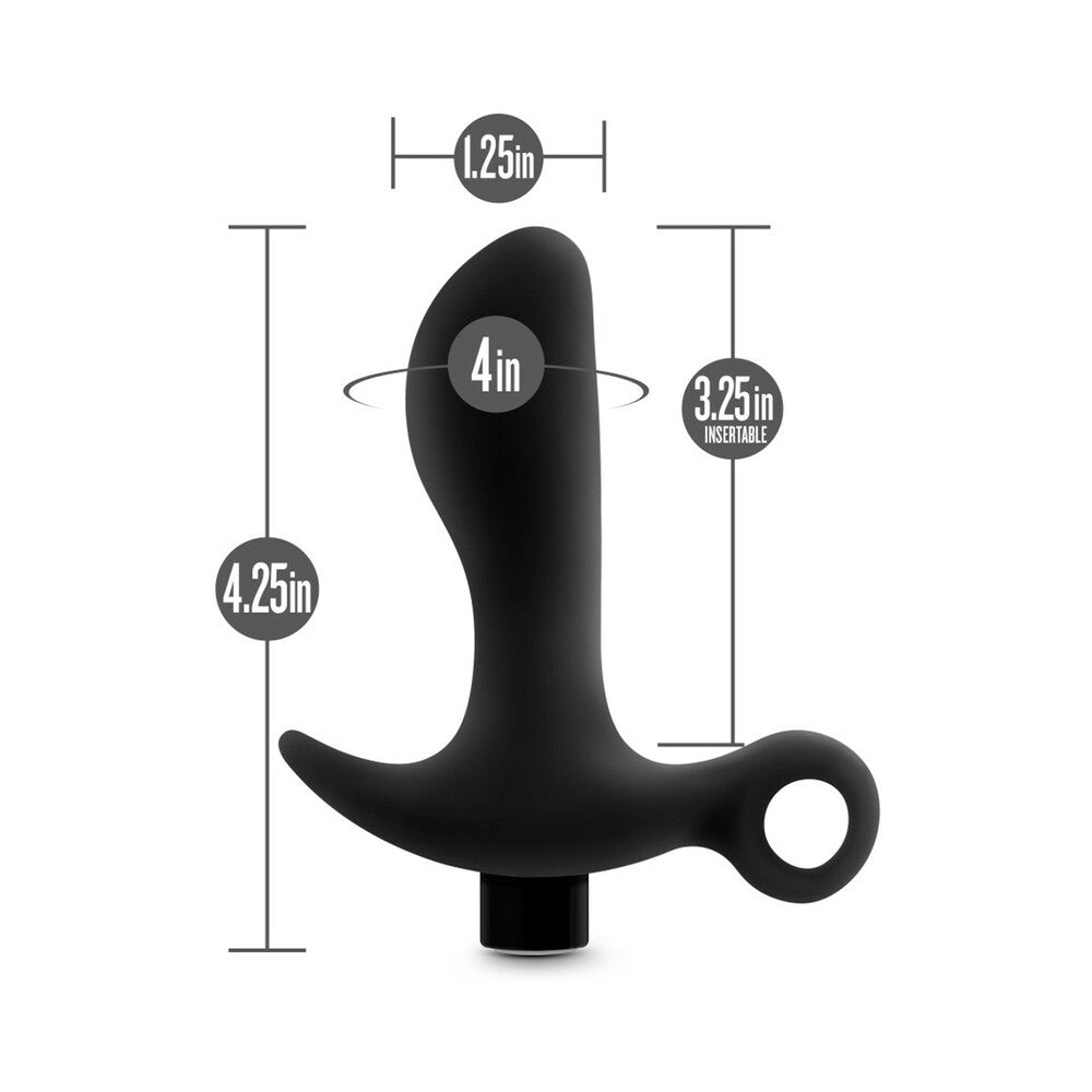 Blush Anal Adventures†Platinum Silicone Rechargeable Vibrating Prostate Massager 01 Black