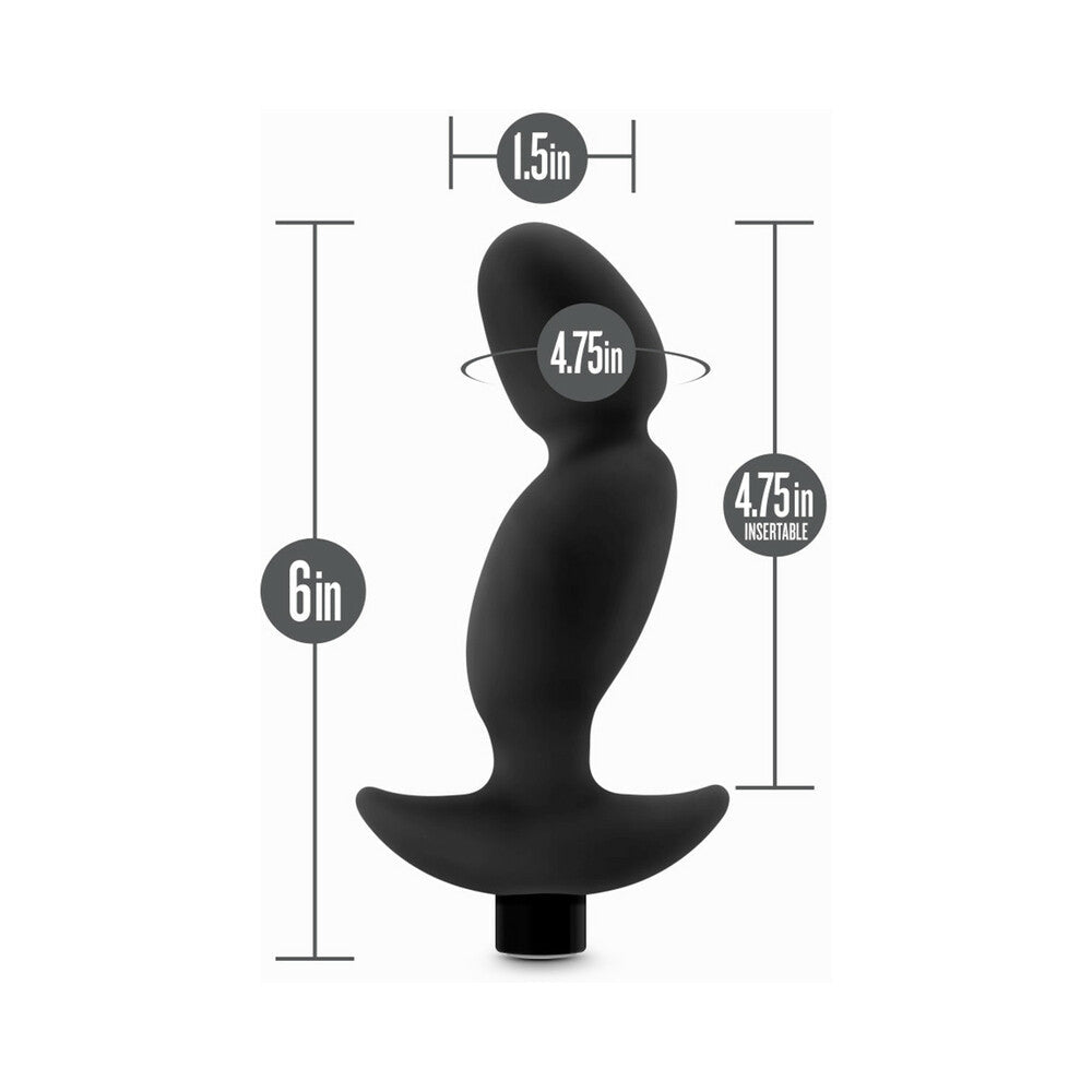 Blush Anal Adventures†Platinum Silicone Rechargeable Vibrating Prostate Massager 04 Black