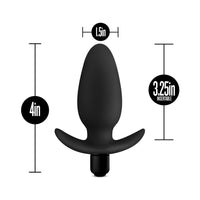 Blush Anal Adventures Platinum Silicone Vibrating Saddle Plug Black