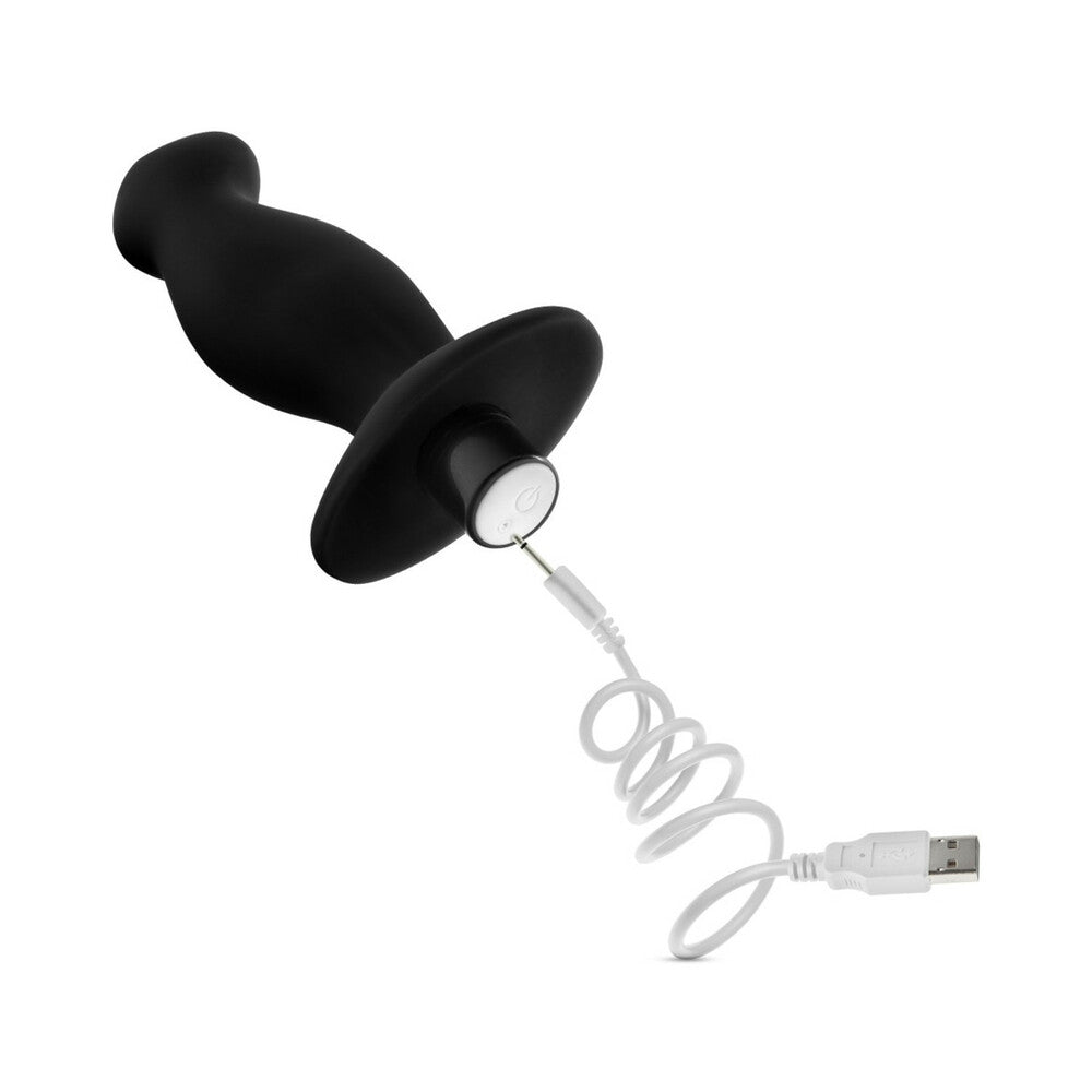 Blush Anal Adventures†Platinum Silicone Rechargeable Vibrating Prostate Massager 02 Black