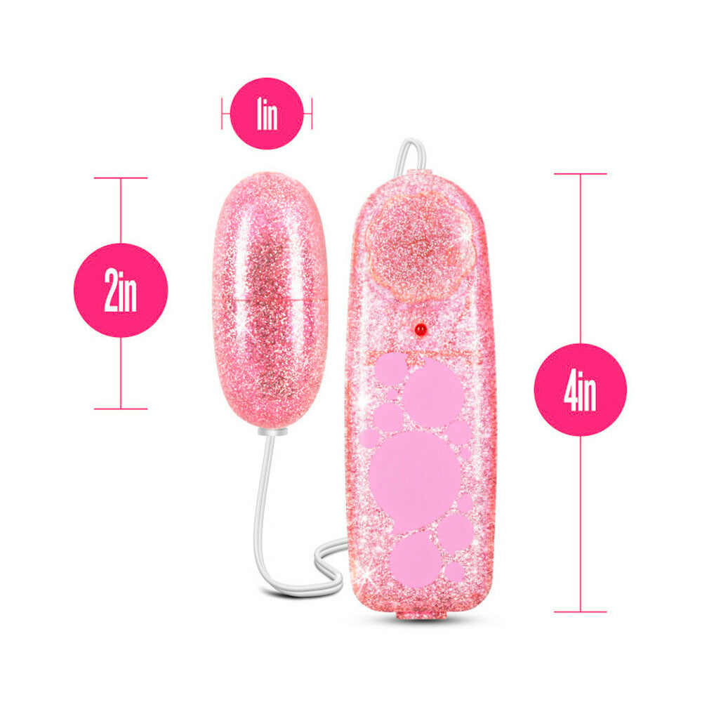 Blush B Yours Glitter Power Bullet Remote-Controlled Egg Vibrator Pink