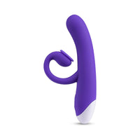 Blush Hop Oh Bunny Rechargeable Silicone Air Pulse Dual Stimulation Vibrator Midnight