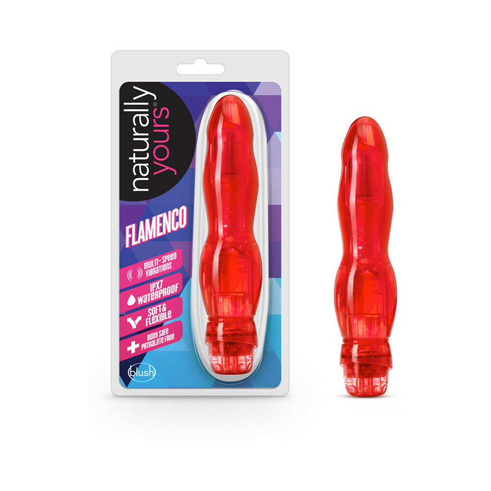 Blush Naturally Yours Flamenco Slimline Vibrator Red