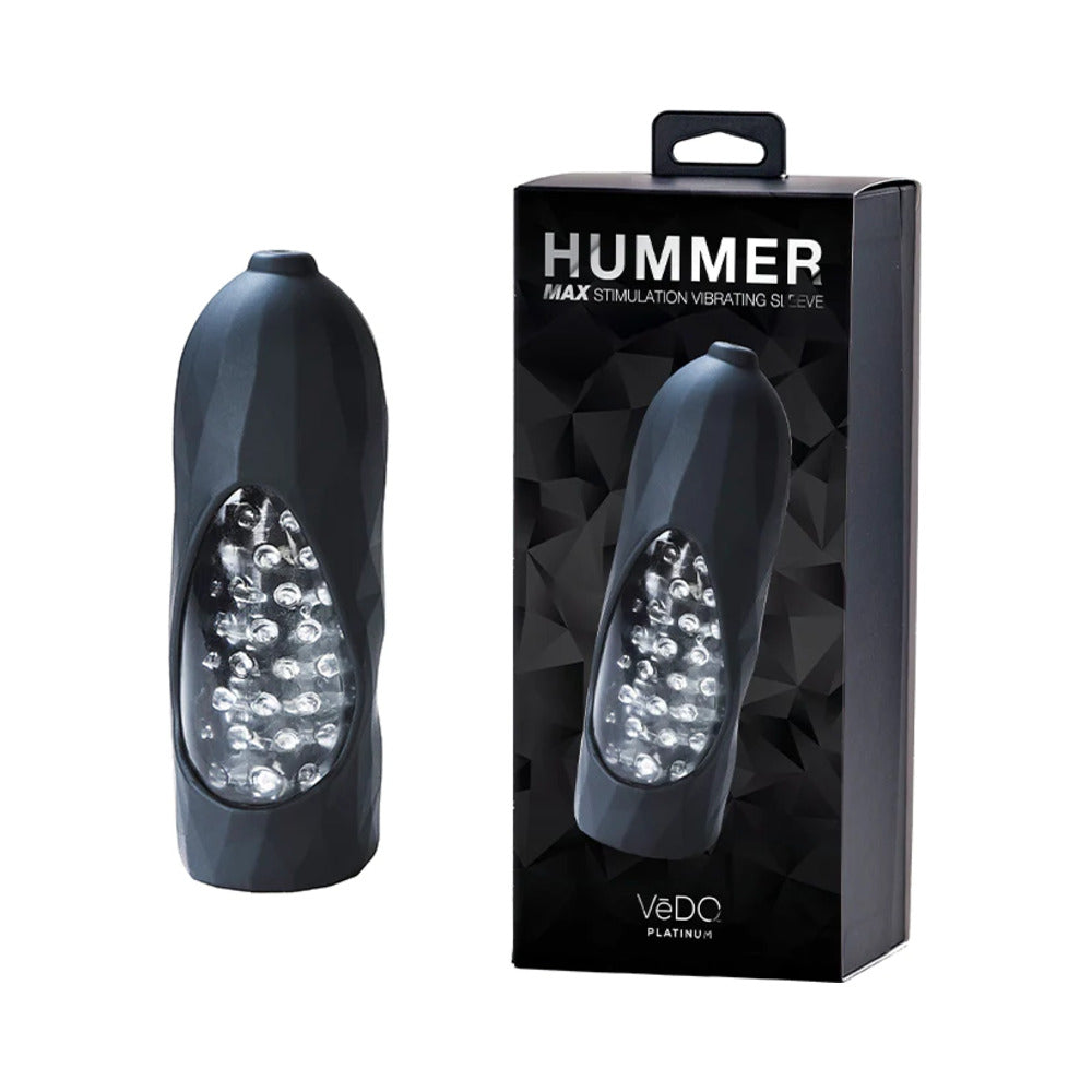 Vedo Hummer 2.0ô Rechargeable Vibrating Sleeve Black Pearl