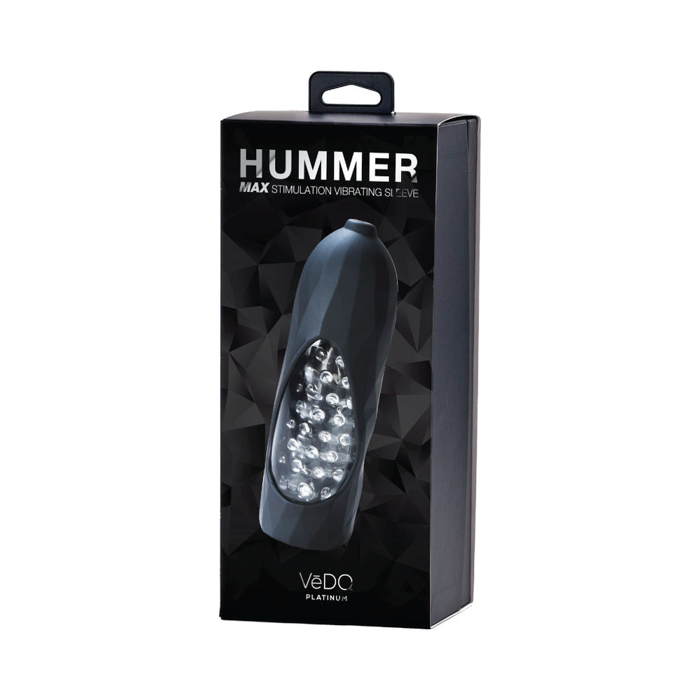 Vedo Hummer 2.0ô Rechargeable Vibrating Sleeve Black Pearl