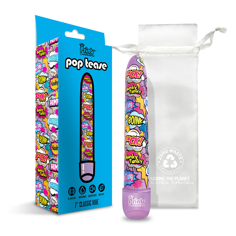 Prints Charm Pop Tease 7" Vibrator - 10X Functions