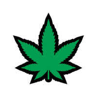 Weed Pin Green Marijuana Leaf