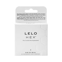 LELO HEX Original Lubricated Latex Condoms 3-Pack