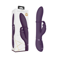 VIVE HALO Rechargeable Stimulating Ring Silicone Rabbit Vibrator Purple