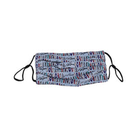 DJ Reversible & Adjustable Face Mask Blue Toy Pattern