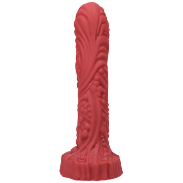 Tantus Groove Textured Dildo True Blood Red (bag)