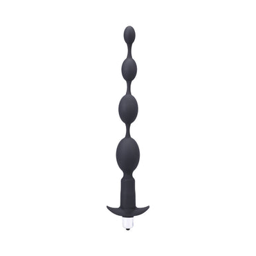 Tantus Vibrating Progressive Beads Vibrating Beaded Anal Plug Black