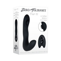 Zero Tolerance Tap It Rechargeable Remote-Controlled Tapping Vibrating Silicone Prostate Massager Black