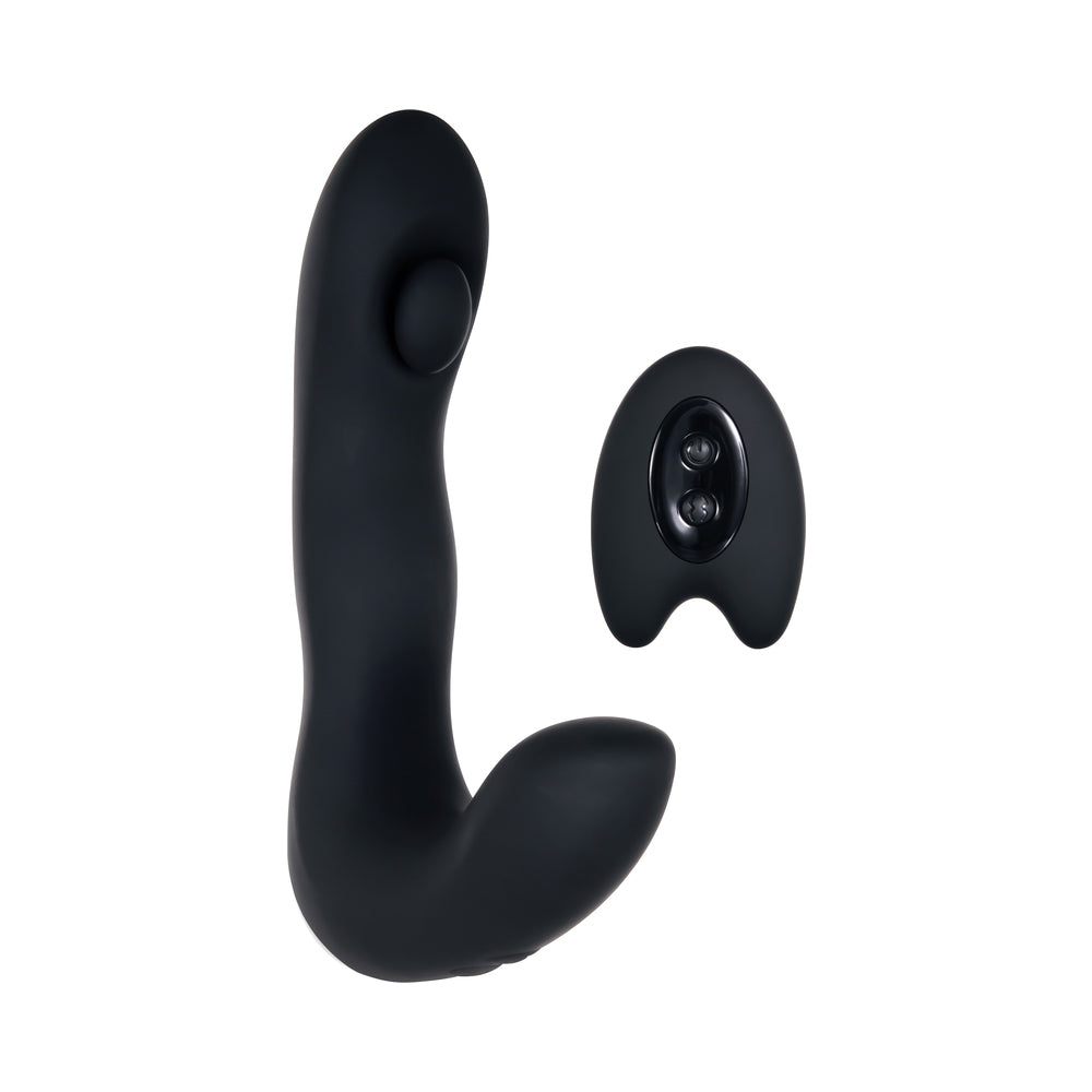 Zero Tolerance Tap It Rechargeable Remote-Controlled Tapping Vibrating Silicone Prostate Massager Black