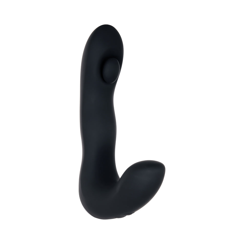 Zero Tolerance Tap It Rechargeable Remote-Controlled Tapping Vibrating Silicone Prostate Massager Black