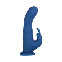 Evolved Rechargeable Remote-Controlled Rotating Silicone Rabbit Vibrator Blue