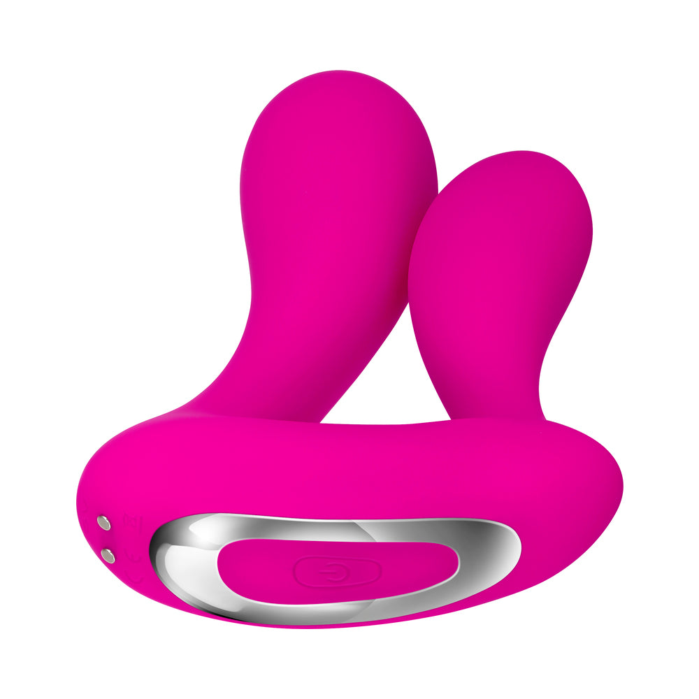 Adam & Eve Rechargeable Remote-Controlled Silicone Dual Entry Vibrator Pink