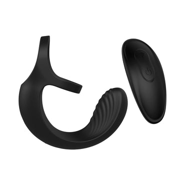 Zero Tolerance Vibrating Ball Cradle Rechargeable Remote-Controlled Silicone Cockring Black