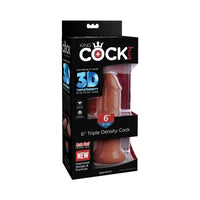 Pipedream King Cock Plus 6 in. Triple Density Cock Realistic Dildo With Suction Cup Brown