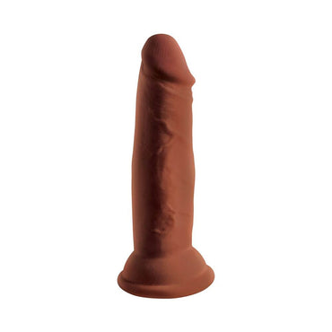 Pipedream King Cock Plus 6 in. Triple Density Cock Realistic Dildo With Suction Cup Brown