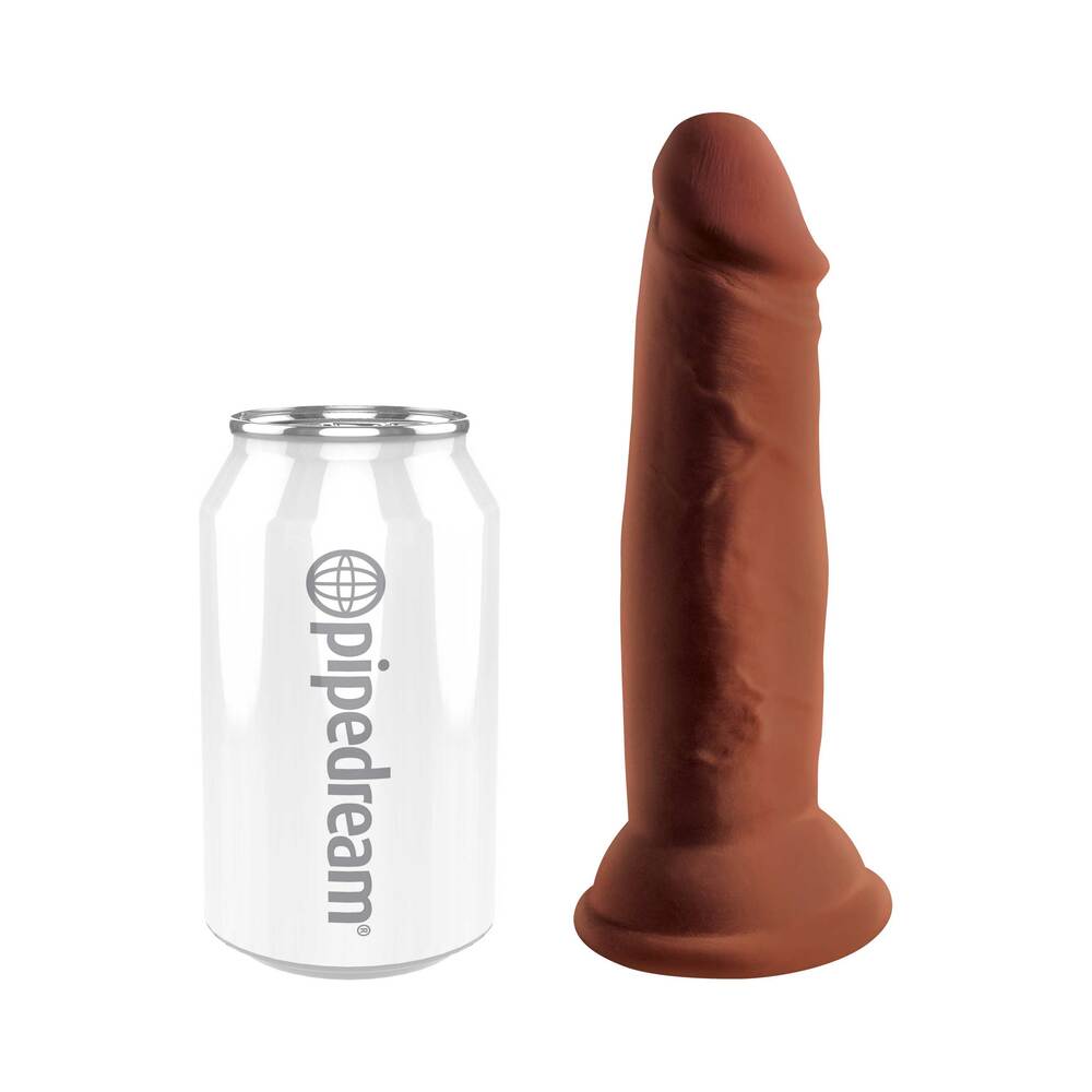 Pipedream King Cock Plus 6 in. Triple Density Cock Realistic Dildo With Suction Cup Brown