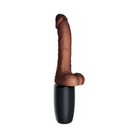 Pipedream King Cock Plus 7.5 in. Thrusting Cock With Balls Rechargeable Realistic Vibrator Brown